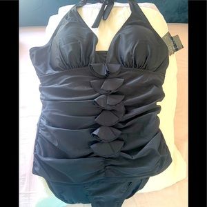 Black one piece bathing suit